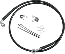Load image into Gallery viewer, Brake Line - Front (Upper) - Black DragSpecialties 640115-BLK - Main Product View