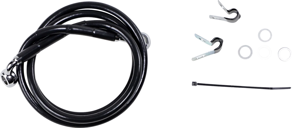 Brake Line - Front (Upper) - Black DragSpecialties 640210-BLK - Main Product View