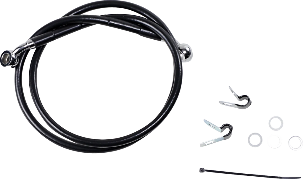 Brake Line - Front (Upper) - Black DragSpecialties 660310-BLK - Main Product View
