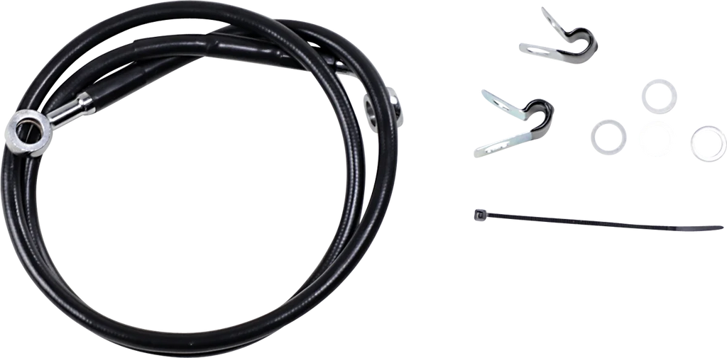 Brake Line - Front (Upper) - Black DragSpecialties 660313-BLK - Main Product View
