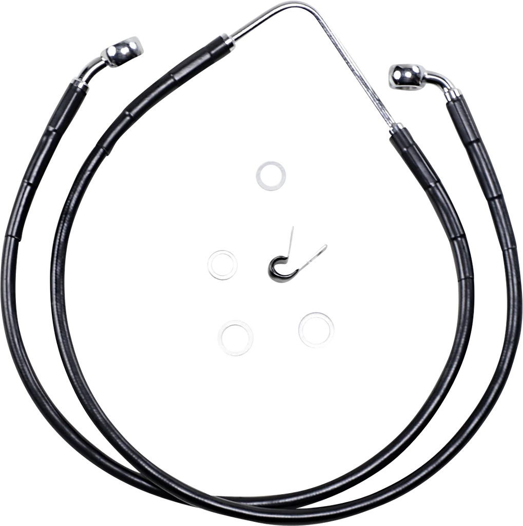 Brake Line - Front (Upper) - Black DragSpecialties 660322-BLK - Main Product View