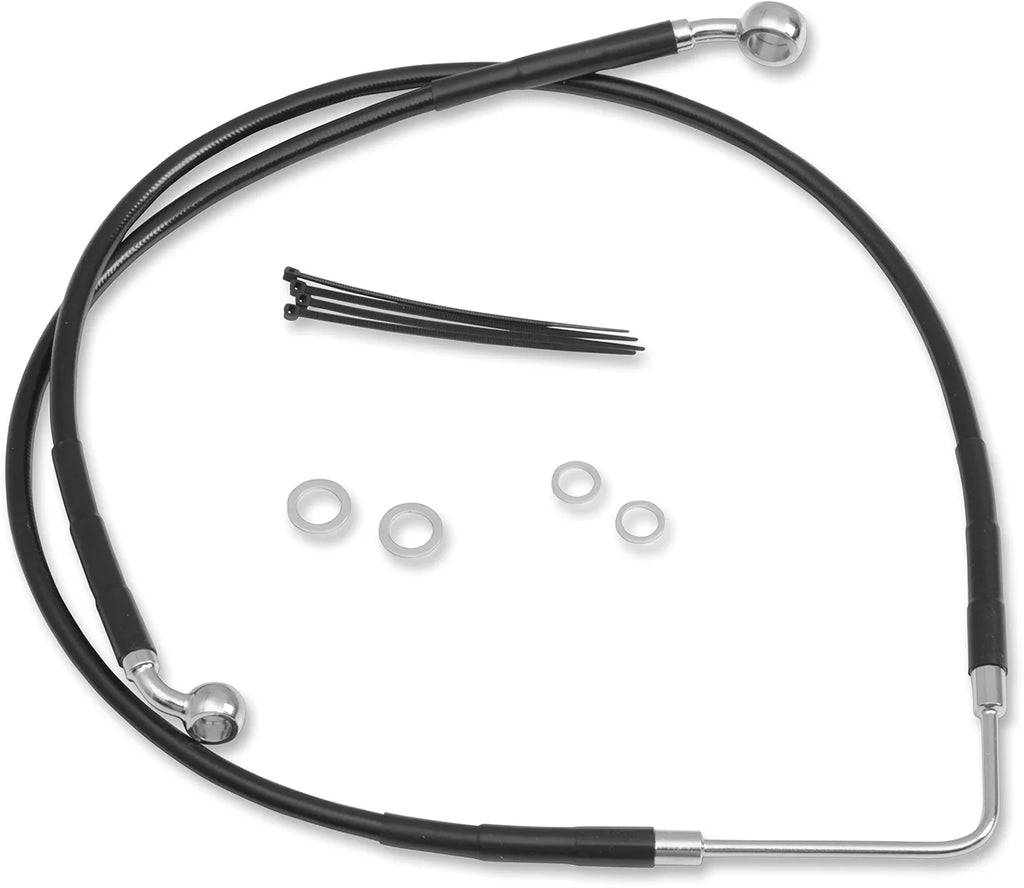 Brake Line - Front (Upper) - Black DragSpecialties 660322-BLK - Side View