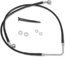 Load image into Gallery viewer, Brake Line - Front (Upper) - Black DragSpecialties 660322-BLK - Side View