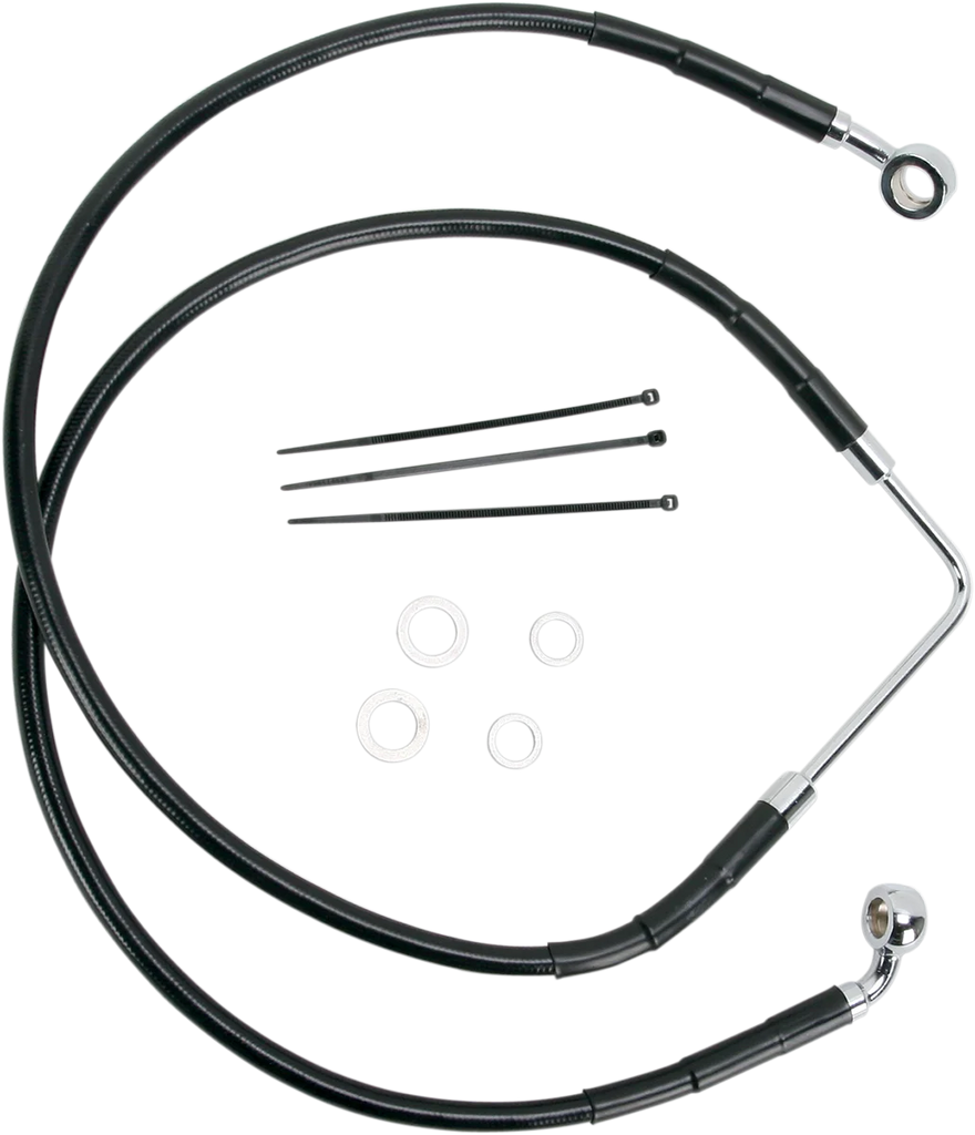 Brake Line - Front (Upper) - Black DragSpecialties 660328-BLK - Main Product View