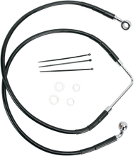 Load image into Gallery viewer, Brake Line - Front (Upper) - Black DragSpecialties 660328-BLK - Main Product View