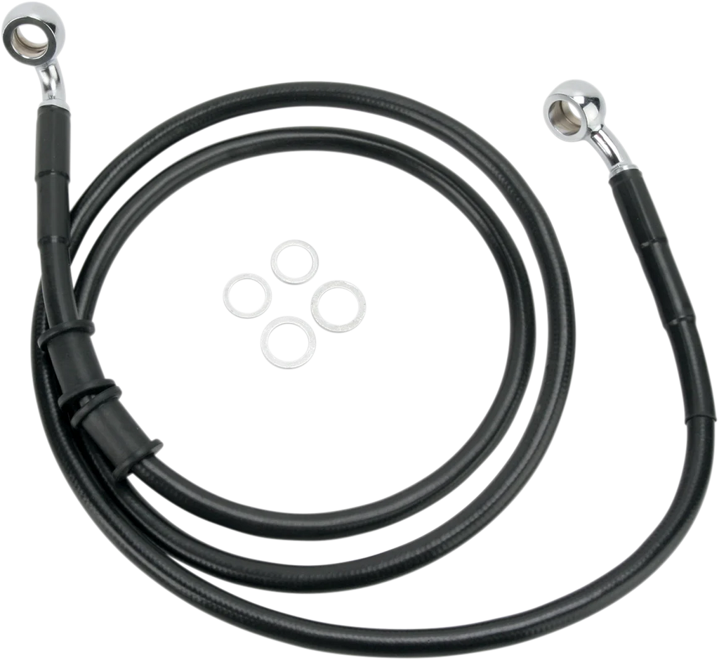 Brake Line - Front (Upper) - Black DragSpecialties 660335BLK - Main Product View