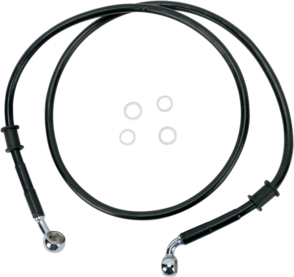 Brake Line - Front (Upper) - Black DragSpecialties 680210BLK - Main Product View