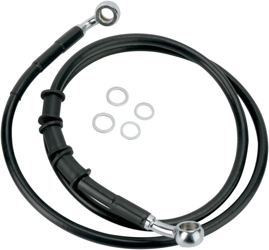 Brake Line - Front (Upper) - Black DragSpecialties 680214BLK - Main Product View