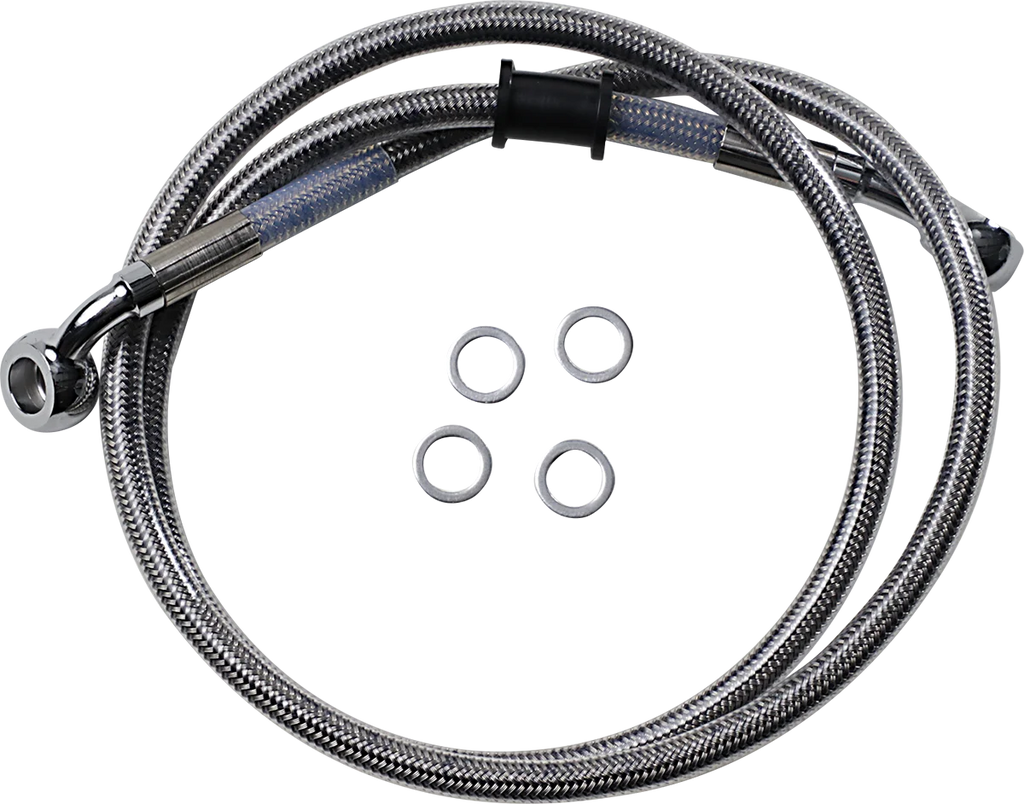 Brake Line - Front (Upper) - Stainless Steel DragSpecialties 618606 - Main Product View