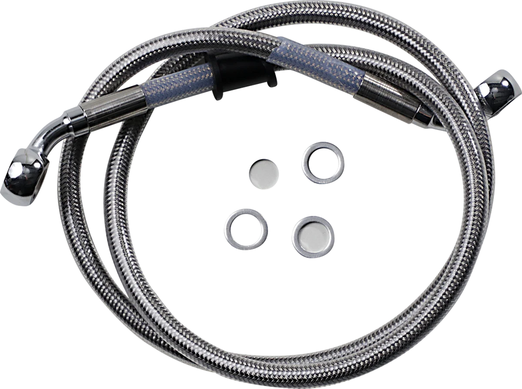 Brake Line - Front (Upper) - Stainless Steel DragSpecialties 618614 - Main Product View