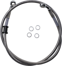 Load image into Gallery viewer, Brake Line - Front (Upper) - Stainless Steel DragSpecialties 618617 - Main Product View