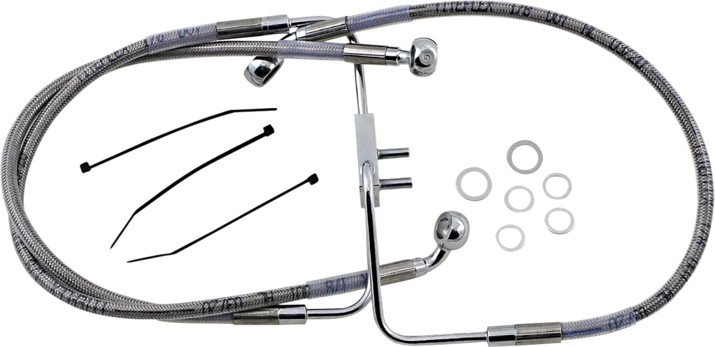 Brake Line - Front (Upper) - Stainless Steel DragSpecialties 618623 - Main Product View