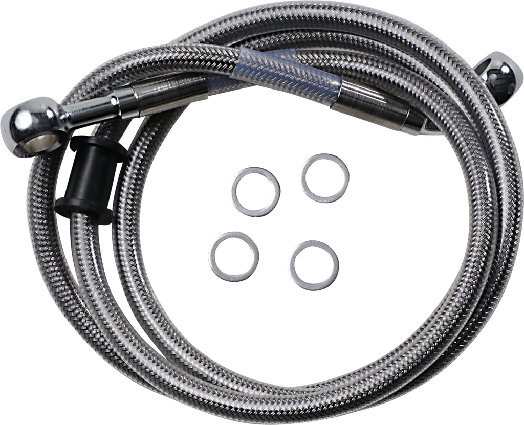 Brake Line - Front (Upper) - Stainless Steel DragSpecialties 618763 - Main Product View