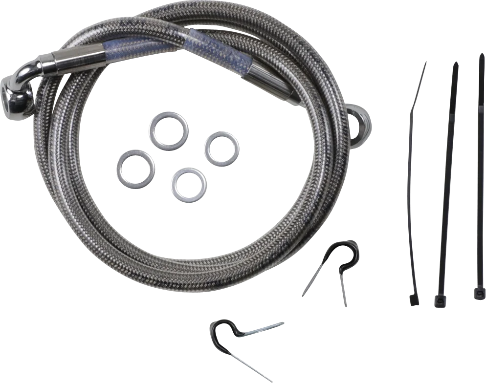 Brake Line - Front (Upper) - Stainless Steel DragSpecialties 640210 - Main Product View