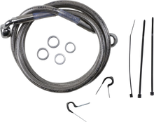 Load image into Gallery viewer, Brake Line - Front (Upper) - Stainless Steel DragSpecialties 640210 - Main Product View