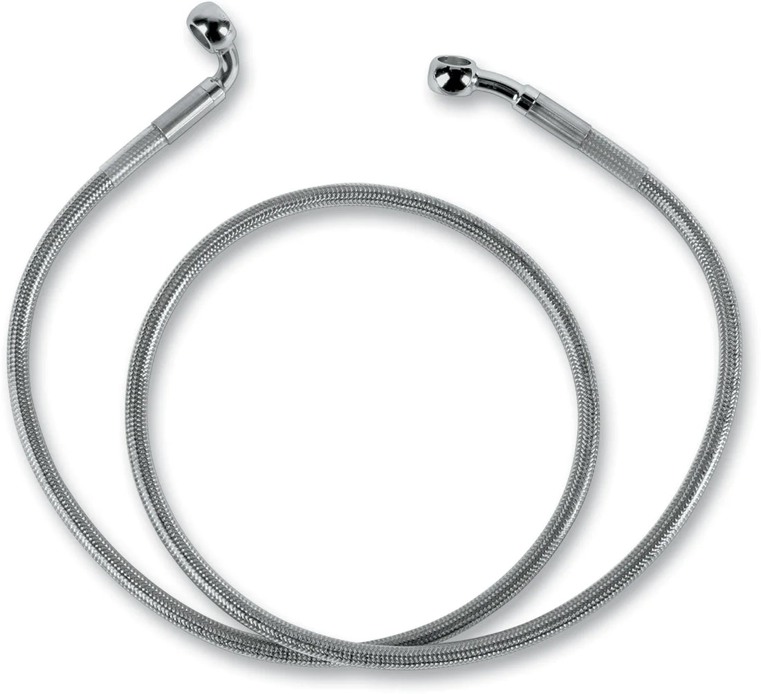 Brake Line - Front (Upper) - Stainless Steel DragSpecialties 640210 - Side View