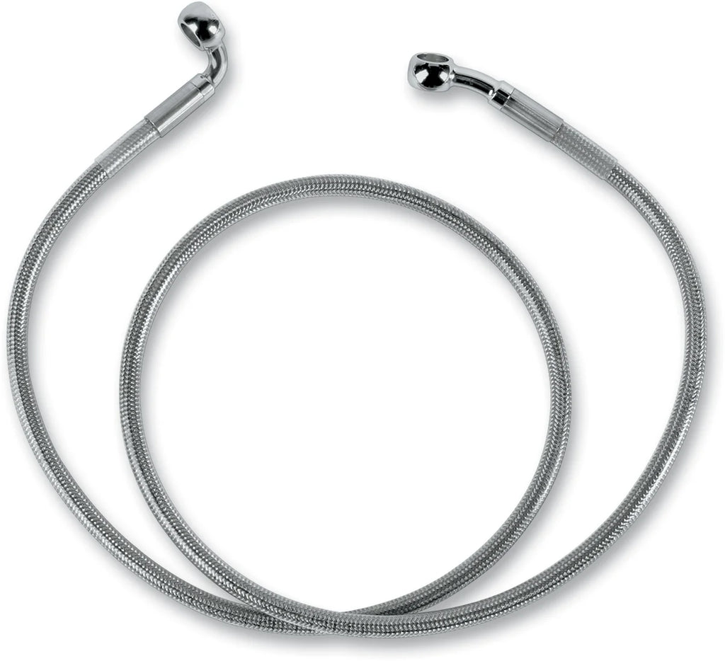 Brake Line - Front (Upper) - Stainless Steel DragSpecialties 640210 - Side View