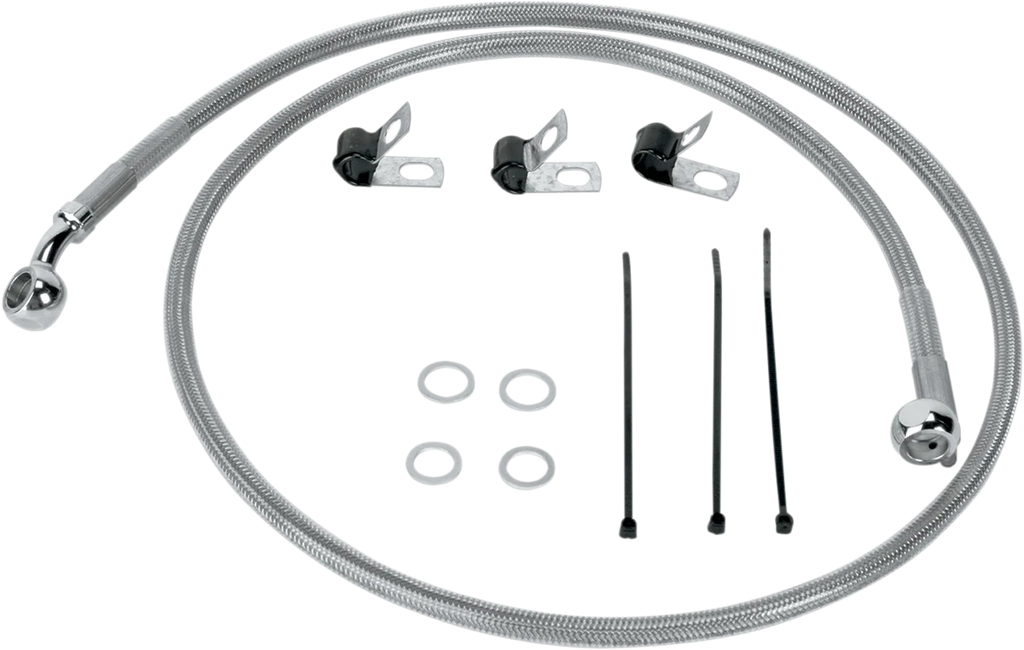 Brake Line - Front (Upper) - Stainless Steel DragSpecialties 660214 - Main Product View
