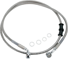 Load image into Gallery viewer, Brake Line - Front (Upper) - Stainless Steel DragSpecialties 680210 - Main Product View