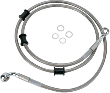 Load image into Gallery viewer, Brake Line - Front (Upper) - Stainless Steel DragSpecialties 680214 - Main Product View