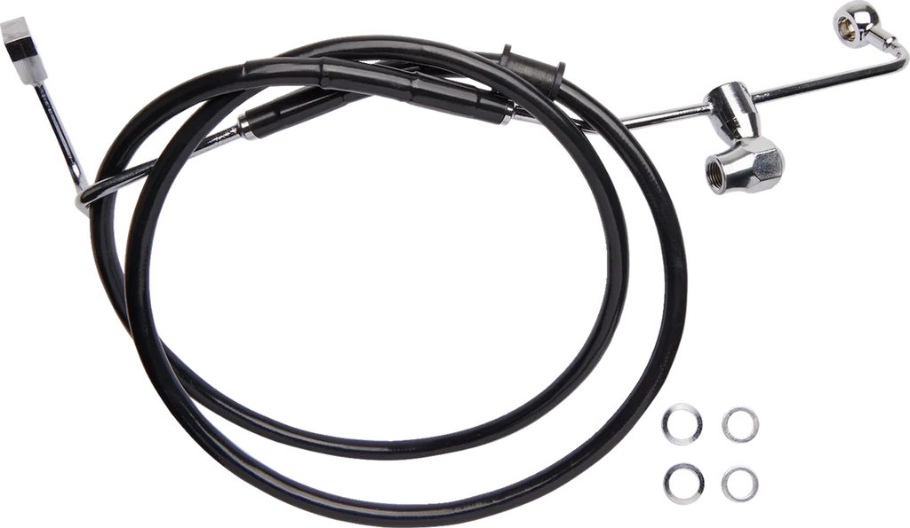 Brake Line - Rear - ABS - Black DragSpecialties 6142100-BLK - Main Product View