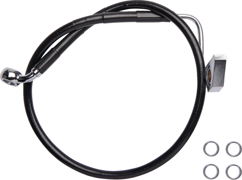 Brake Line - Rear - ABS - Black DragSpecialties 6172101-BLK - Main Product View