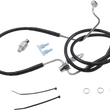 Load image into Gallery viewer, Brake Line - Rear - Black - +3" Non ABS DragSpecialties 621225-3BLK - Main Product View
