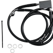 Load image into Gallery viewer, Brake Line - Rear - Black - +3" - Softail '00-'03 DragSpecialties 640221-3BLK - Main Product View