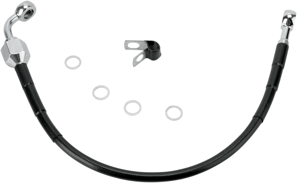 Brake Line - Rear - Black DragSpecialties 640111-BLK - Main Product View