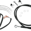 Load image into Gallery viewer, Brake Line - Rear - Black DragSpecialties 640220-BLK - Side View