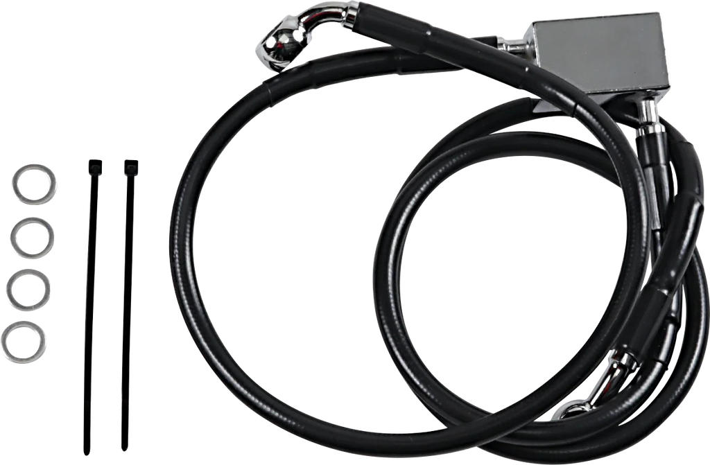 Brake Line - Rear - Black DragSpecialties 640221-BLK - Main Product View