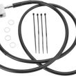Load image into Gallery viewer, Brake Line - Rear - Black DragSpecialties 640221-BLK - Side View
