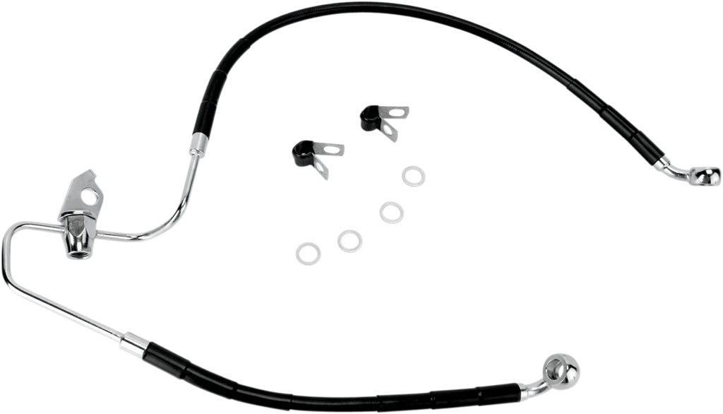 Brake Line - Rear - Black DragSpecialties 640229-BLK - Main Product View