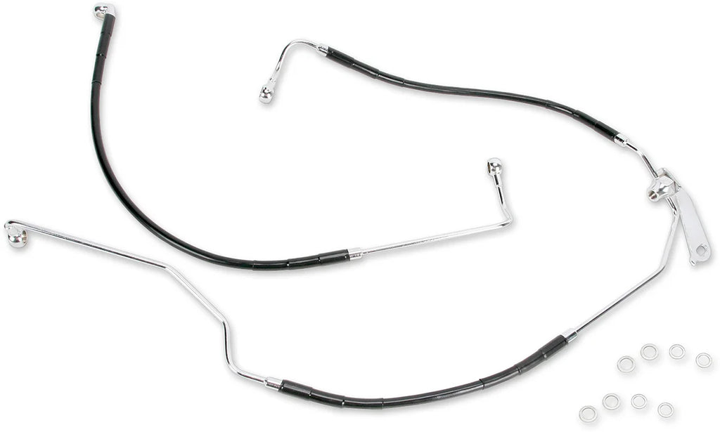 Brake Line - Rear - Black DragSpecialties 640231-BLK - Main Product View