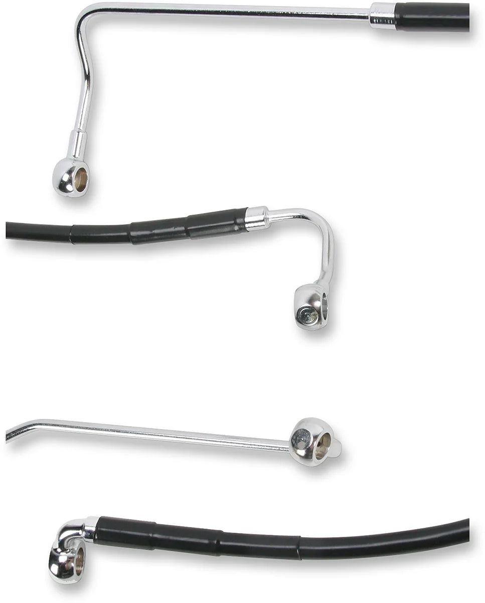 Brake Line - Rear - Black DragSpecialties 640231-BLK - Side View