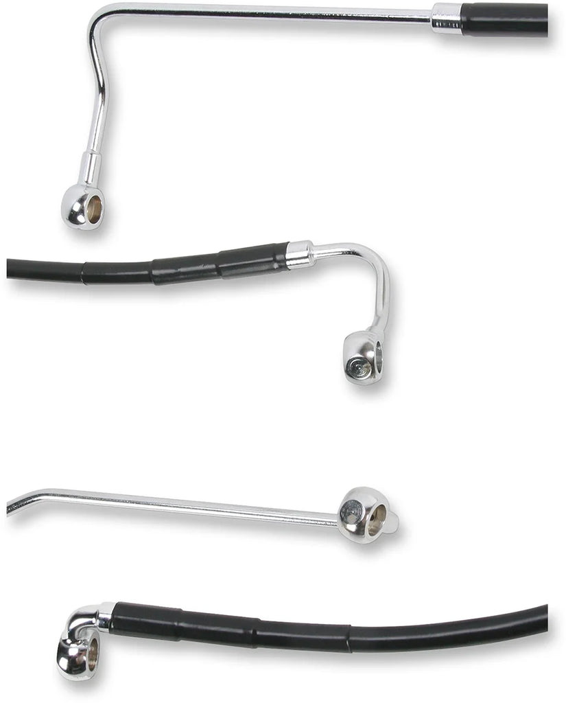 Brake Line - Rear - Black DragSpecialties 640231-BLK - Side View
