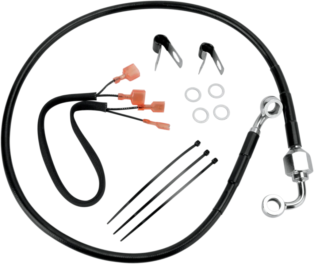 Brake Line - Rear - Black DragSpecialties 640320-BLK - Main Product View