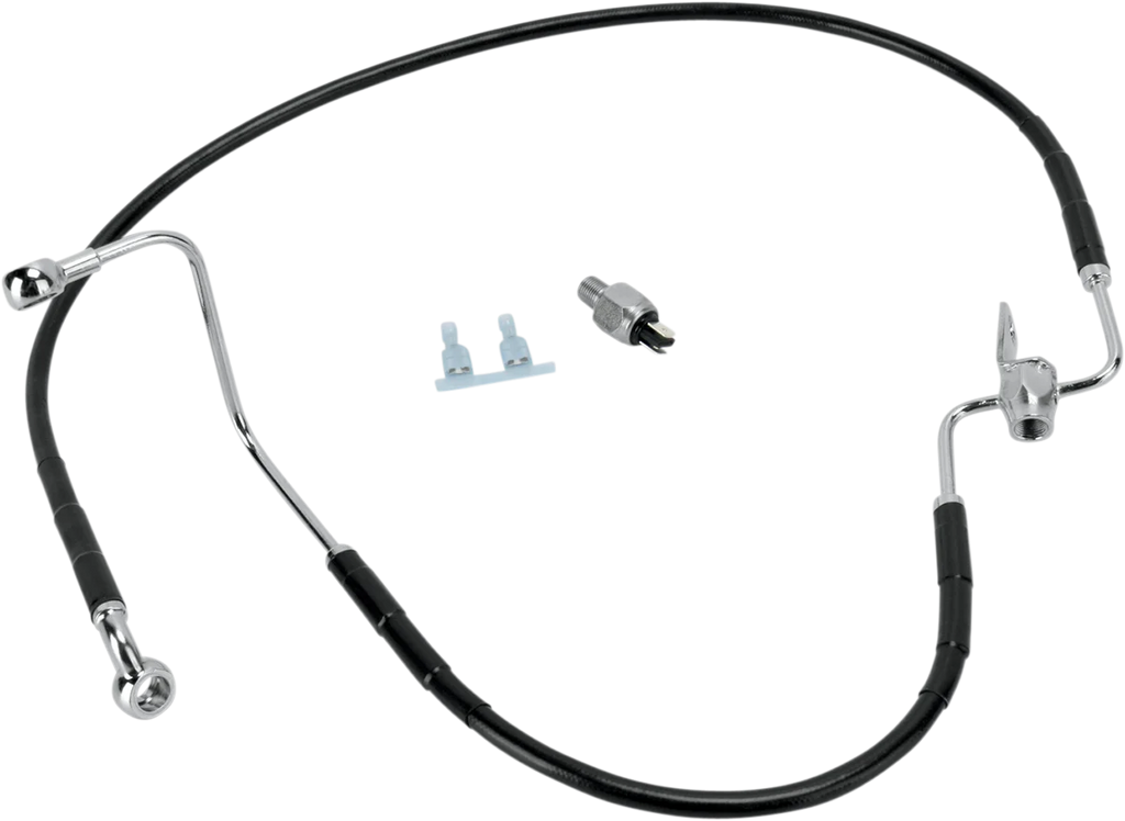 Brake Line - Rear - Black DragSpecialties 680225-BLK - Main Product View