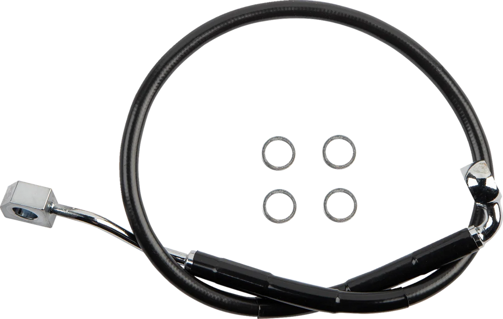 Brake Line - Rear - Master Cylinder to ABS - Black DragSpecialties 618599-BLK - Main Product View