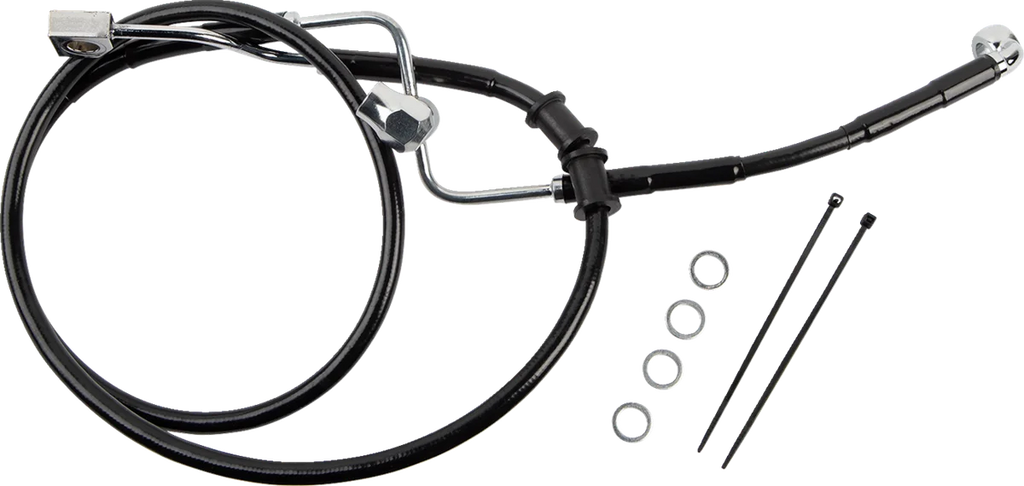 Brake Line - Rear - Master Cylinder to ABS - Black DragSpecialties 618602-BLK - Main Product View