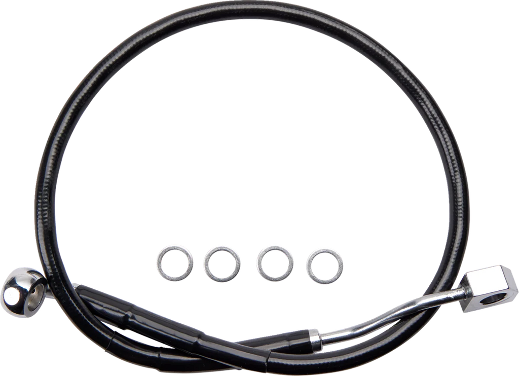 Brake Line - Rear - Master Cylinder to ABS - Black DragSpecialties 618603-BLK - Main Product View