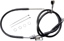 Load image into Gallery viewer, Brake Line - Rear - Non-ABS - Black DragSpecialties 621225-BLK - Main Product View