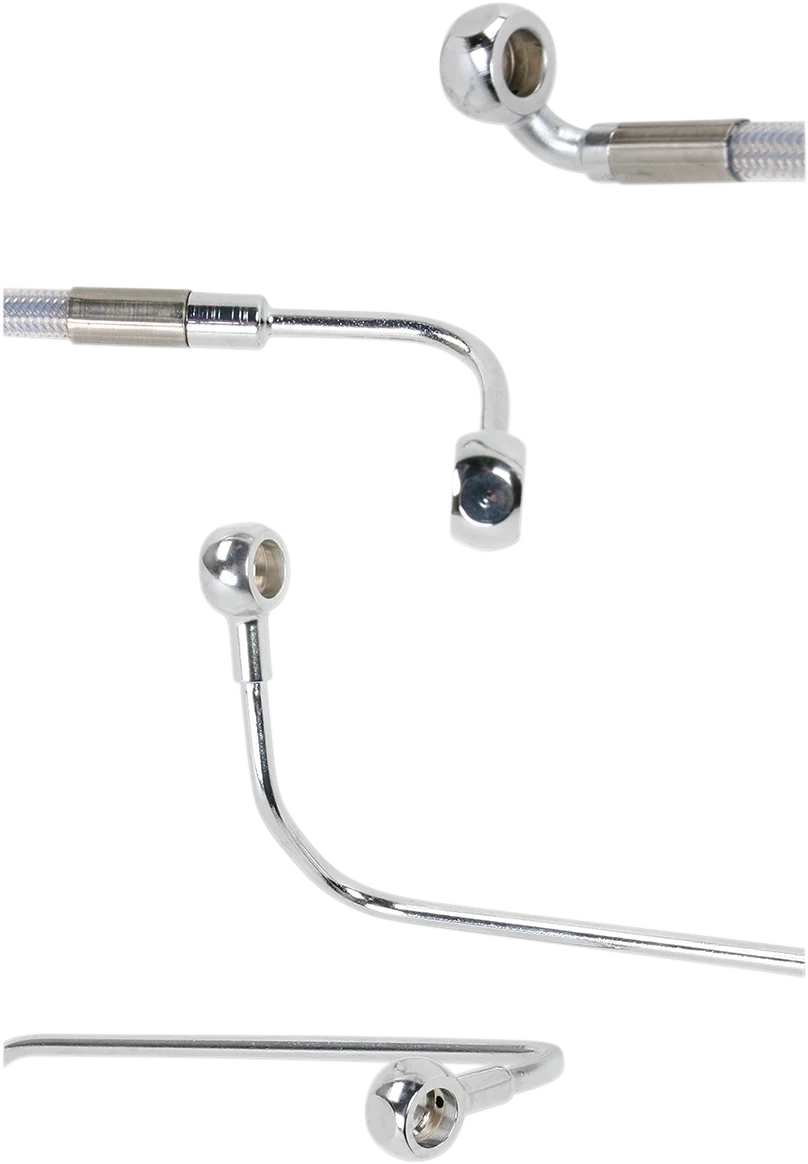 Brake Line - Rear - Stainless Steel DragSpecialties 640231 - Side View