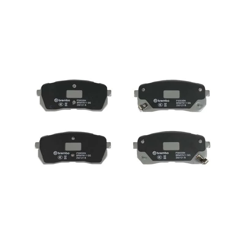 Brembo 07-10 Kia Sedona/ Hyundai Veracruz Rear NAO Brake Pad - Back View