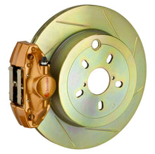 Load image into Gallery viewer, Brembo 08-14 WRX Rear GT BBK 2 Piston Cast 2pc 316 x20 1pc Rotor Slotted Type1 - Gold