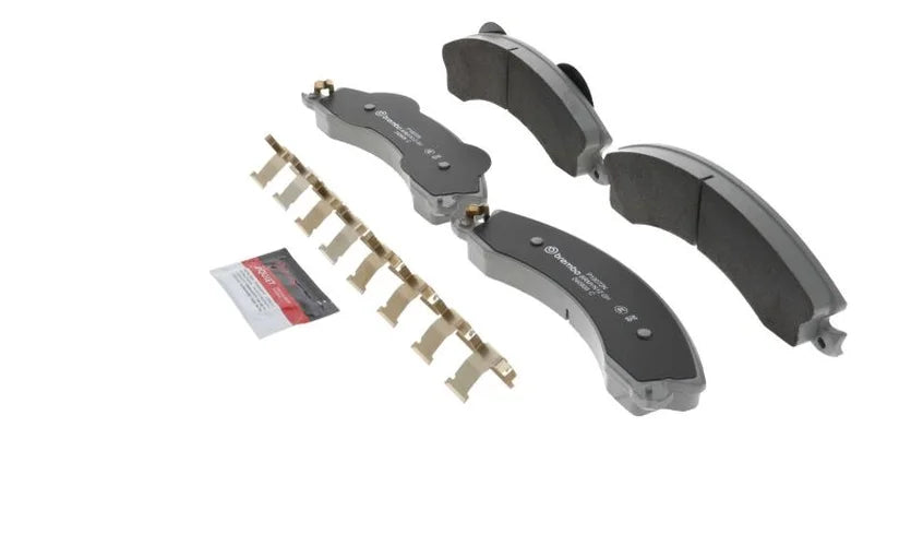 Brembo 09-17 Chevrolet Silverado 2500 HD/GMC Sierra 2500 HD/Silverado 3500 HD Front NAO Brake Pad - Side View