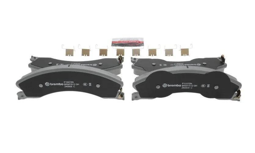 Brembo 09-17 Chevrolet Silverado 2500 HD/GMC Sierra 2500 HD/Silverado 3500 HD Front NAO Brake Pad - Installation View