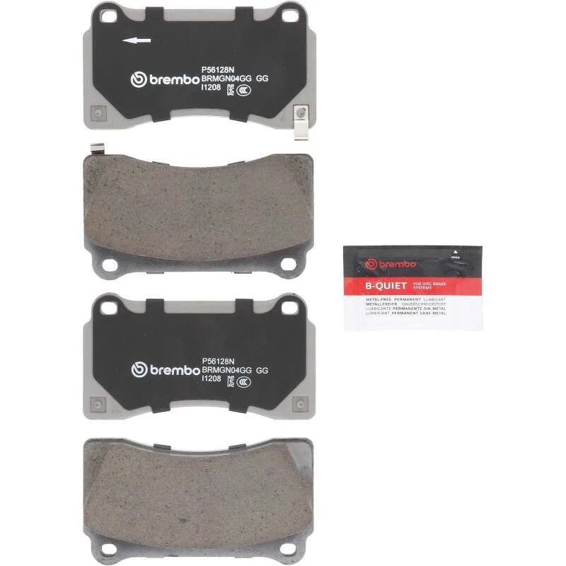 Brembo 09-21 Nissan GT-R Rear NAO Brake Pad - Side View