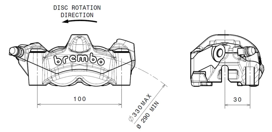 Brembo 13-14 Ducati 1199 Panigale/13-14 1199 Panigale R Brake Caliper - Front Left - Detail View