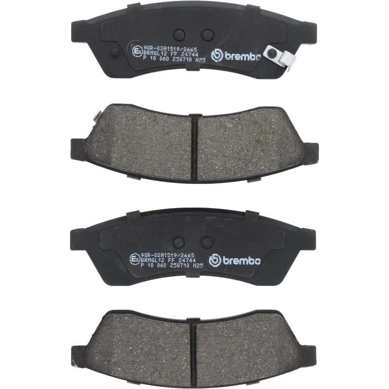 Brembo OE 04-06 Suzuki Verona PRIME Low-Met Brake Pad - Rear - Side View